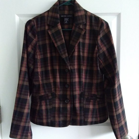 New York and Co plaid jacket - Picture 1 of 4